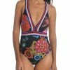 Budget 🥰 Trina Turk 👩 Womens Floral High Leg One-Piece 🩱 Swimsuit 🎁
