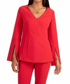 Outlet 🤩 Trina Turk Legendary Top in Mars Red for 👩 women ⭐