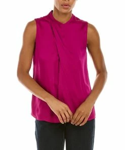 Budget 💯 Trina Turk Staycation Silk-Blend Top for 👩 women 😉