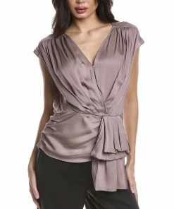 Best Pirce 👏 Trina Turk Bijou Silk-Blend Top for 👩 women 😉